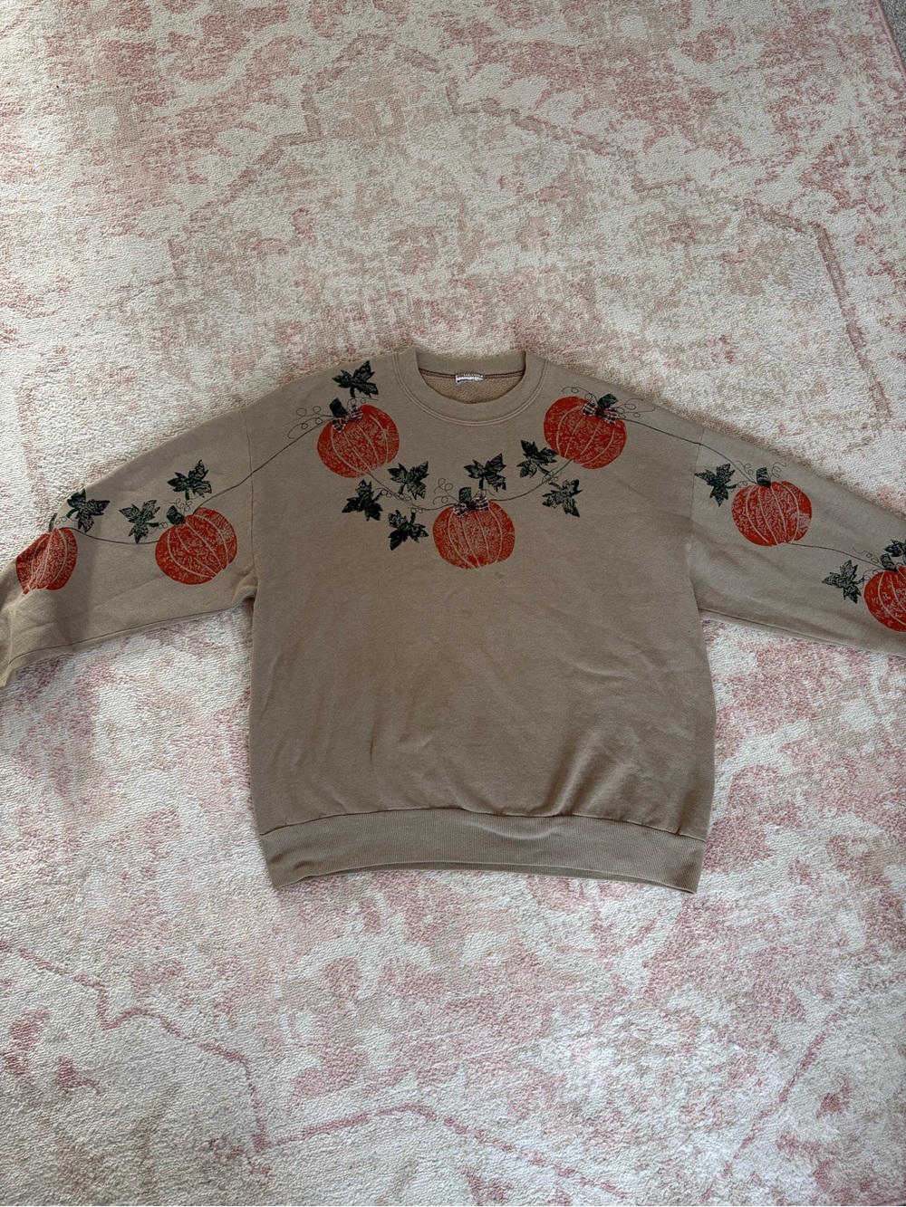 Vintage Tan Pumpkin Graphic Sweatshirt